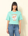 U.S. Polo Assn. Women Boyfriend Fit Brand Printed T-Shirt