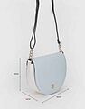 Tommy Hilfiger Solid Blue PU Sling Bags
