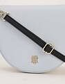 Tommy Hilfiger Solid Blue PU Sling Bags