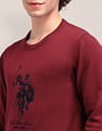 U.S. Polo Assn. Logo Knitted Cotton Sweater