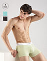 Calvin Klein Underwear Multi-Coloured Solid Low Rise Trunk - Pack Of 3