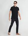 Arrow Sports Tipped Collar Solid Pique Polo Shirt