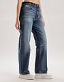 Calvin Klein Jeans Mid-Wash Straight-Fit High Rise Jeans