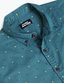 Flying Machine Geometric Print Cotton Shirt