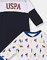 U.S. Polo Assn. Kids Baby Assorted Long Sleeve Romper - Pack Of 2