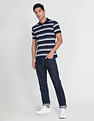 Arrow Sports Pique Striped Polo Shirt