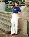 U.S. Polo Assn. Women Boxy Fit Brand Embroidered T-Shirt