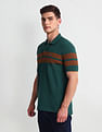 Arrow Sports Horizontal Stripe Cotton Polo Shirt
