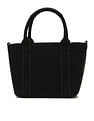 Tommy Hilfiger Solid Black Pu Handbags
