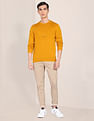 U.S. Polo Assn. Crew Neck Brand Patterned Knit Sweater