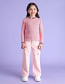 U.S. Polo Assn. Kids Girls Ribbed Cotton Sweater
