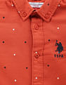 U.S. Polo Assn. Kids Boys Geometric Print Dobby Shirt
