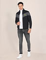 U.S. Polo Assn. High Neck Zip Up Colour Block Sweatshirt