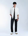 Flying Machine Windowpane Checked Pure Cotton Shirt