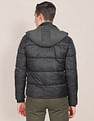 U.S. Polo Assn. Detachable Hood Nylon Solid Puffer Jacket