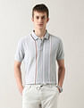 Arrow Sport Vertical Striped Regular Fit Polo Shirt