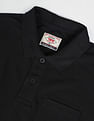 Flying Machine Solid Cotton Pique Polo Shirt