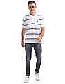 U.S. Polo Assn. Striped Pique Polo Shirt