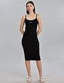 Tommy Hilfiger Womens Black Solid Dresses