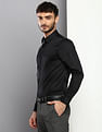 Calvin Klein Jeans Stretch Satin Solid Casual Shirt