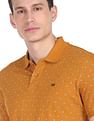 AD by Arvind Cotton Abstract Print Polo Shirt