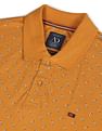AD by Arvind Cotton Abstract Print Polo Shirt