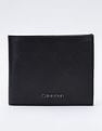 Calvin Klein Logo Black Leather Bi-Fold Wallet