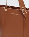 U.S. Polo Assn. Women Metallic Monogram Solid Tote Bag