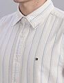 Tommy Hilfiger Striped Regular Fit Plain Woven Shirt