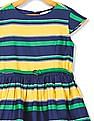 U.S. Polo Assn. Kids Girls Striped Fit And Flare Dress