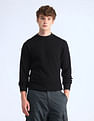 Flying Machine Solid Crew Neck Sweatshirt