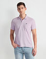Arrow Sports Ribbed Collar Solid Polo Shirt