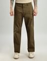 Calvin Klein Jeans Straight-Fit Solid Mid Rise Trousers