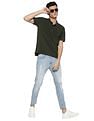 AD by Arvind Cotton Solid Polo Shirt