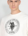 U.S. Polo Assn. Denim Co. Metallic Logo Ribbed Neck Sweatshirt