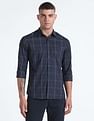 Flying Machine Windowpane Check Slim Fit Shirt