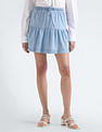 Tommy Hilfiger Tiered Chambray Mini Skirt