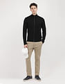 Calvin Klein Jeans Merino Rws Zip Through Solid Sweater