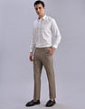 Tommy Hilfiger Regular-Fit Textured Mid Rise Trousers