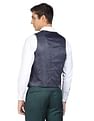 AD by Arvind Tailored Fit Geometric Patterned Three Piece Suit
