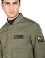 Flying Machine Appliqued Logo Polyester Bomber Jacket