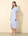 U.S. Polo Assn. Women Schiffli Midi Shirt Dress