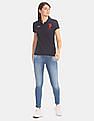 U.S. Polo Assn. Women Solid Cotton Pique Polo Shirt