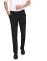 Arrow Solid Tailored Regular Fit Trousers