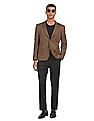 AD by Arvind Slim Fit Solid Formal Blazer