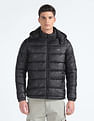 Flying Machine Detachable Hood Brand Print Puffer Jacket