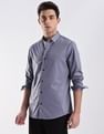 Calvin Klein Jeans Solid Slim Fit Satin Woven Shirt