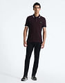 Flying Machine Contrast Panel Pique Polo Shirt