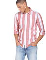 Flying Machine Oxford Vertical Stripe Cotton Shirt