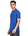 Aeropostale Men Blue Printed Pique Polo Shirt